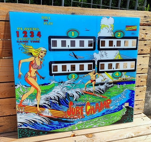 Surf champ gottlieb backglass - surf,