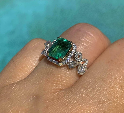 Bague mariage émeraude - bague,
