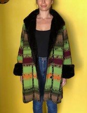Luxueux manteau laine pistache - laine,