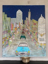 Peinture contemporaine acrylique sur toile 54 X 65