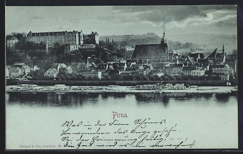 Carte postale clair lune - au, de