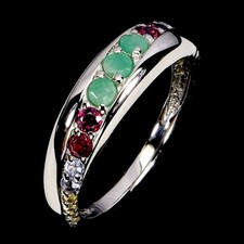 925 Bague en Argent Rond