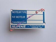 PLAQUE MOTEUR  ALPINE  RENAULT ( Rupture de stock , disponible sous 15 jours )