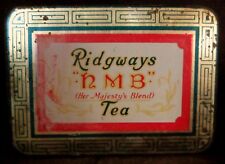 Boite Lithographié Box RIDGWAYS HMB Her Majesty's Blend TEA Thé Tee London c1930