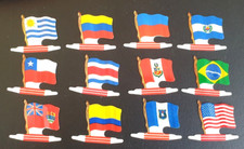 12 drapeaux tole fer publicité ancienne biscuit L' ALSACIENNE années 1960