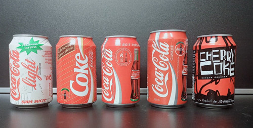 Canettes soda coca - coca, cherry