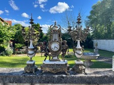 Garniture de cheminee bronze