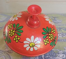 Ancienne Toupie en tôle rouge