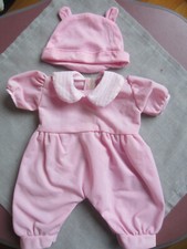 Vêtement : Combinaison + Bonnet pour poupon  36 cm env . compatible corolle