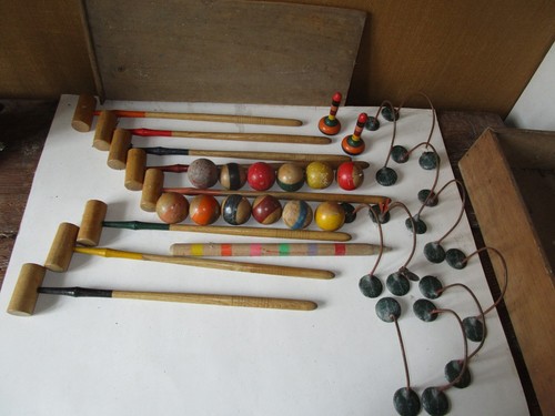 Jeu croquet table ancien - jeu,