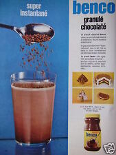 PUBLICITÉ 1968 BENCO GRANULÉ