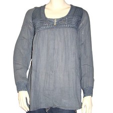 SUITE 17  tunique voile de coton grise femme taille 4 = 42 - 44