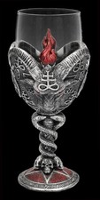 Baphomet Calice - Tête de Chèvre & Serpent - Vin Gothique Déco Mariage - 200 ML