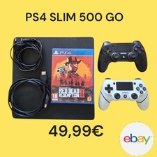 Sony PlayStation 4 Slim 500 Go Console - Noir + JEUX RDR2 + 2 Manette Ps4