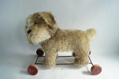 Ancien jouet tirer chien - à,