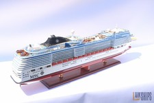 Bateau de croisière MSC Splendida 102 cm (40") - réplique en bois artisanale