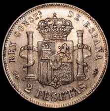 2 Pesetas 1892 Alfonso XIII
