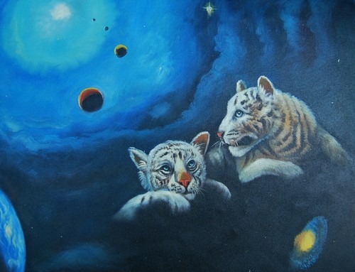 Tableau peinture huile sur - peinture,