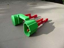 PLAYMOBIL 4005 TRAFOBAHN TRAIN RAIL LAITON LGB BLOC CYLINDRES + BIELLES ROUGES