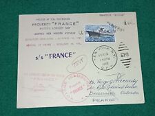 LETTRE - INAUGURATION TAMPONS - Paquebot S.S.FRANCE 1962 - Voyage Inaugural