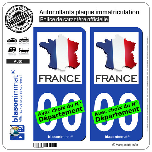 Stickers autocollant plaque - 2,