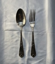 Couverts de service métal argenté 1 fourchette + 1 cuillère poinçon centaure ?