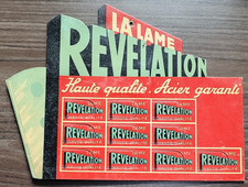 Ancien carton publicitaire Lames de rasoir REVELATION - 27,5 cm X 21 cm