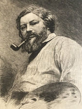 Gravure XIXe Gustave Courbet