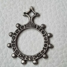 Pendentif Basque Signé H. TEGUY Dizainier Euskal en Argent Silver Medal