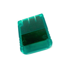 Carte Memoire Memory Card Sony Playstation PS1 Clear Green Jap Japan 3
