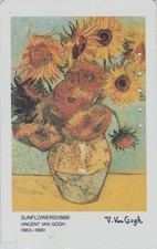 RARE télécarte JAPON - PEINTURE - VAN GOGH - FLEUR TOURNESOL - PAINTING JAPAN pc