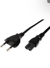 CABLE d'alimentation Cordon Secteur Bipolaire 2 pôles CEE7/16 / IEC C7 PC