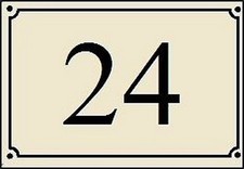 plaque pvc numero de rue ou de maison 150x100mm ivoire