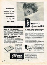 PUBLICITE ADVERTISING 024   1955   DESCAMPS L'AINE   draps