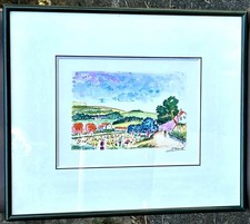 PICOT JEAN CLAUDE    AQUARELLE  ENCADREE