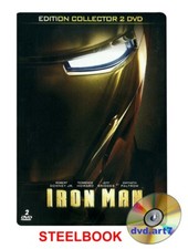 DVD STEELBOOK : IRON MAN 1 - 2 DVD - Robert Downey Jr. - MARVEL - RARE