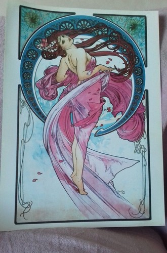 Affiche lithographie mucha - lithographie,