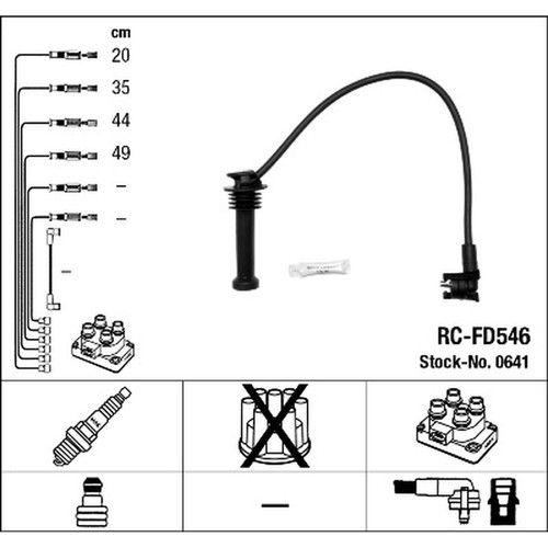 Ignition cable kit aci ngk - cable,
