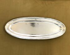 plat de service à poisson CHRISTOFLE modèle RUBANS CROISES métal argenté 65 cm