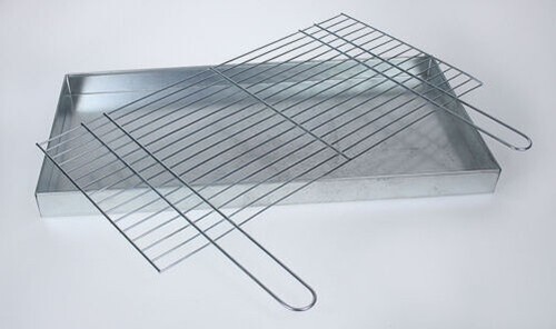 Inox barbecue 54x34cm - 54x34cm, grille