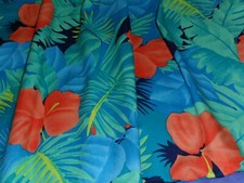 Vintage French fabric,cotton.Exotics flowers.