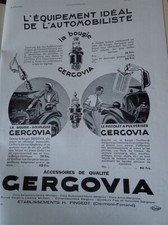 Bougie gonfleuse GERGOVIA + chaussure MANFIELD pub papier ILLUSTRATION 1931 eb