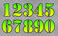 STICKER NUMERO COURSE RACING