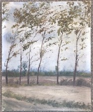 Tableau Ancien Huile Panneau