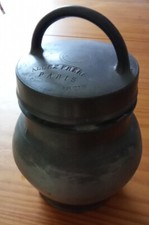 Ancien Pot à Bouillon en Étain, ALLEZ FRÈRES PARIS Rue St Martin, H 13 Cm