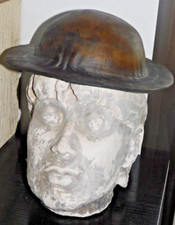 ancien Casque de Mineur en cuir bouilli XIX  eme