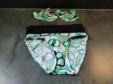 Maillot de bain vert, noir et