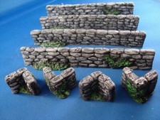 Murs En Pierre 28Mm 8X + Coins 28Mm Pour Warhammer 40K Décor De Wargame