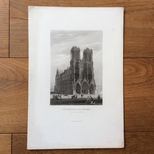 Gravure ancienne cathédrale - ancienne,