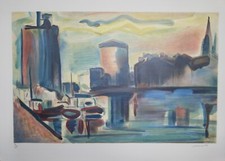 Jean Marzelle - Lithographie - Port de la Rochelle